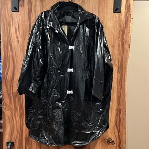 Vintage Black Women's Raincoat